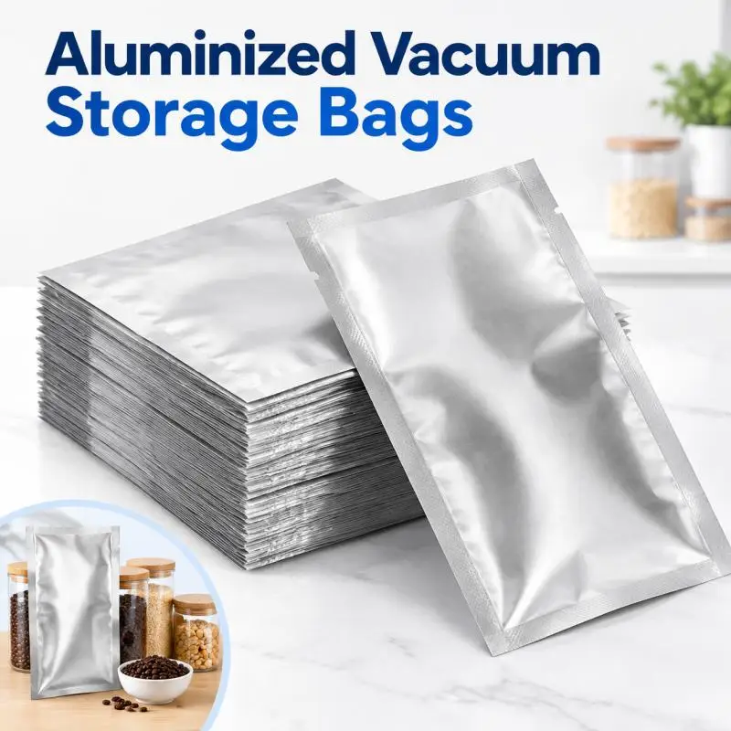 Aluminized Packaging Bags for Food Storage, Heat Sealable Bags Storage Bags for Food, Coffee Beans, Tea, Grains, Etc