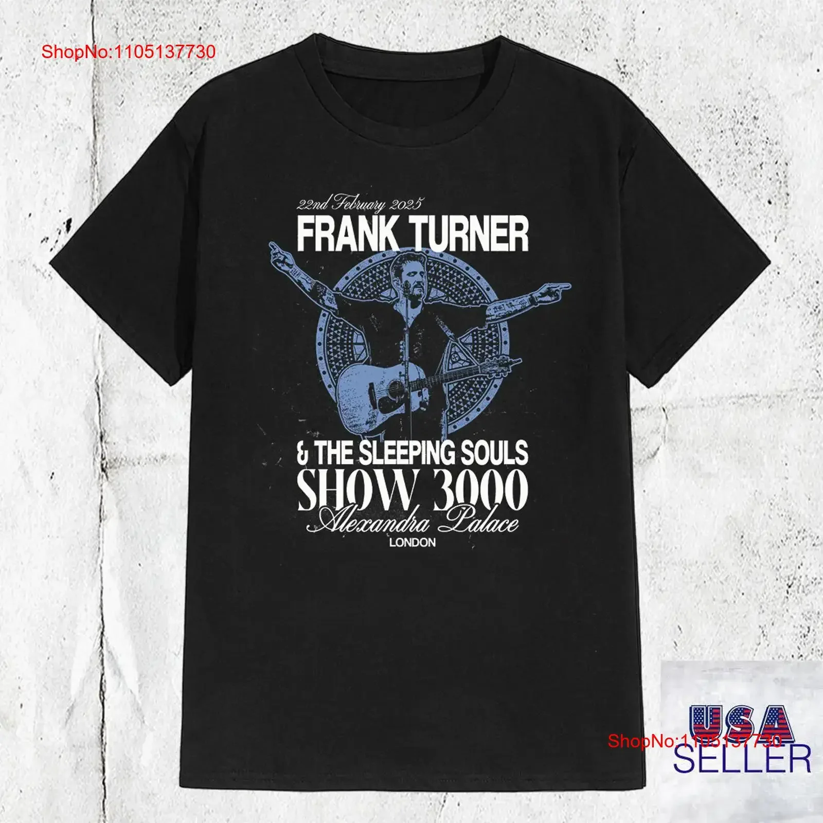 2025 Frank Turner The Sleeping Souls Show 3000 Black T Shirt Full Size S 5XL ET1 vintage Washed Breathable