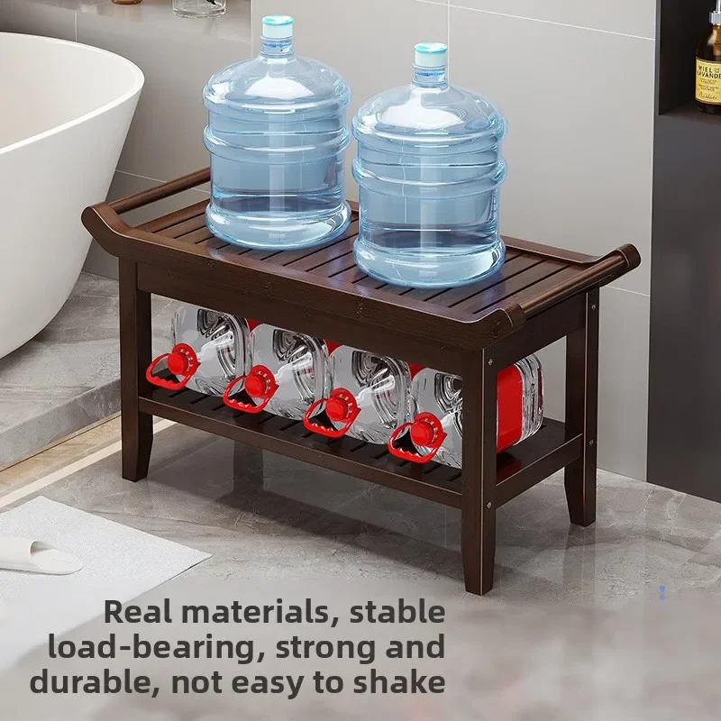 

Bathroom non-slip bath stool foot stool low stool Nanzhu shower special seat stool shoe change stool household goods