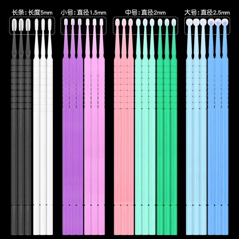 100 sztuk jednorazowe Microbrush indywidualne szczepione rzęsy czyste usuwanie wacik mikro szczoteczka do przedłużania rzęs pędzle do makijażu narzędzia
