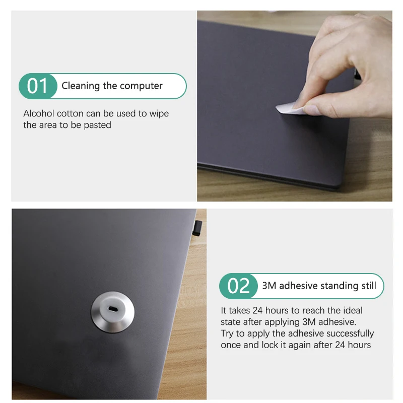 Laptop Computer Lock Password Lock Key Lock PC Anti-theft Lock USB Wedge-shaped Hole Tablet Universal Anti-theft Security Wire