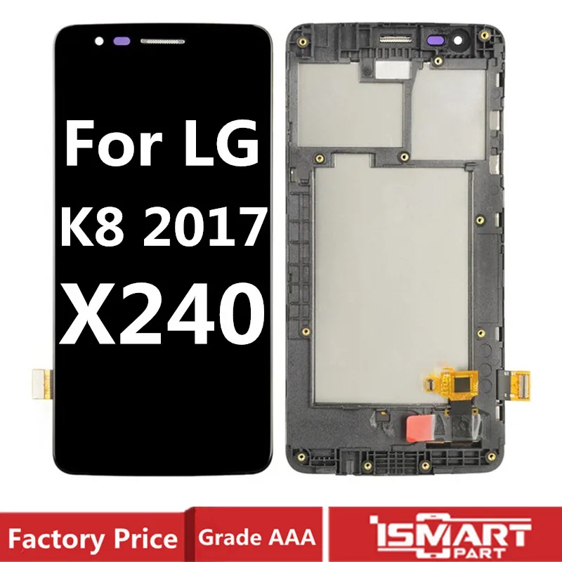 

X240 LCD For LG K8 2017 Display Touch Screen Digitizer Assembly With Frame X240H X240DSF X240K Replacement Parts