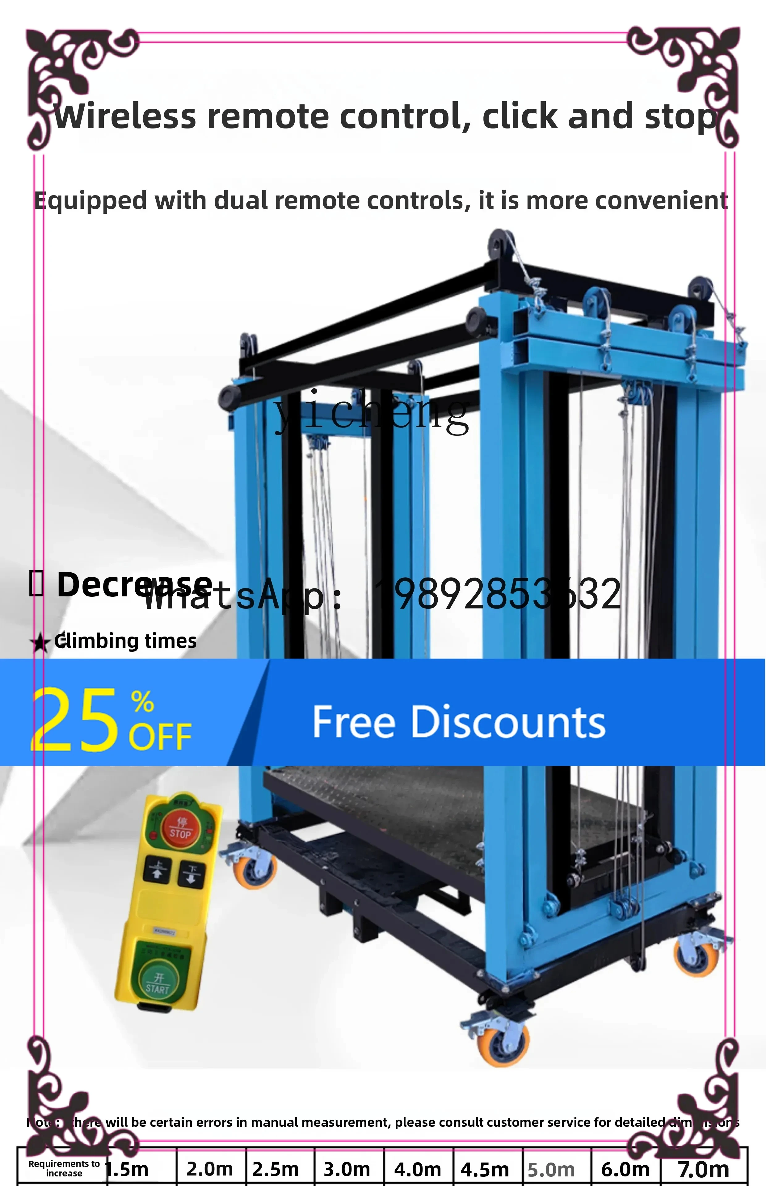 

AB electric scaffolding mobile automatic lifting platform remote control lift indoor and outdoor decoration hoist folding