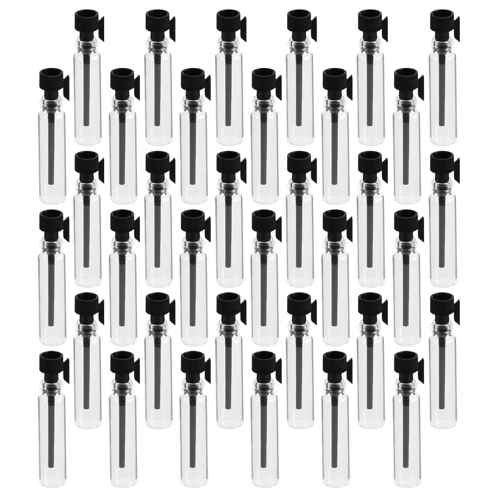 50Pcs 2ml Small Glass Bottles Travel Perfume Containers Durable Leak-Proof Multi-Purpose Skincare Aromatherapy