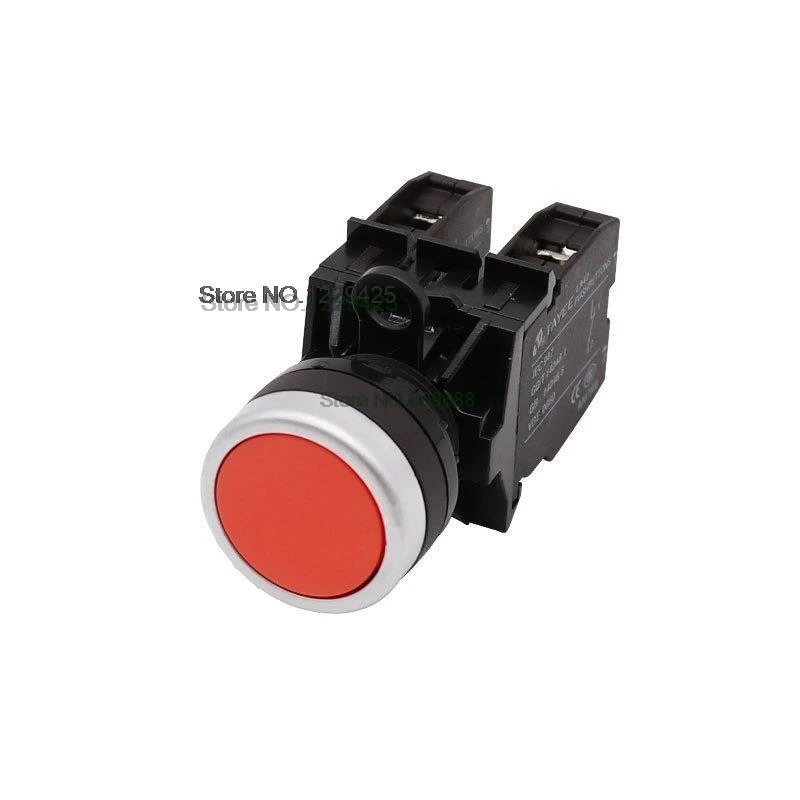 Round LA42-11 No Light Switch Power Supply 1NO1NC 22Mm Momentary Plastic Push Button Switch