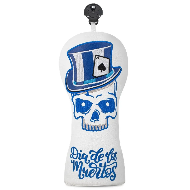 غطاء رأس نادي الجولف، قبعة زرقاء داكنة وتصميم جمجمة، مقاوم للغبار ومتين، إكسسوارات جولف، توفر أفضل حماية