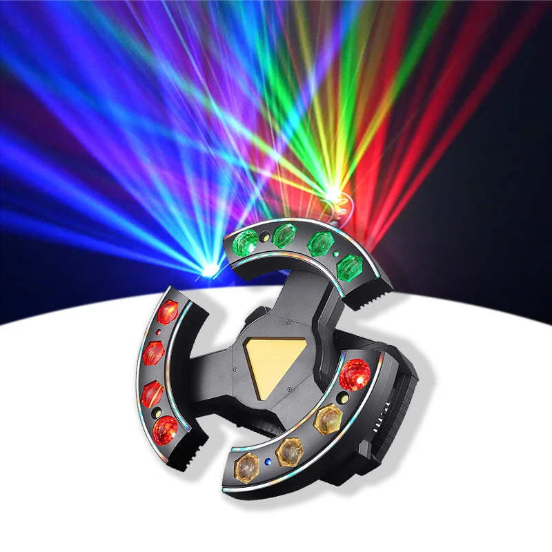 Sunart Lighting Three Wing Phantom Full Color Dynamic Beam LED Light Bar DMX512/Sound-Activated Control RGB for KTV Lighting