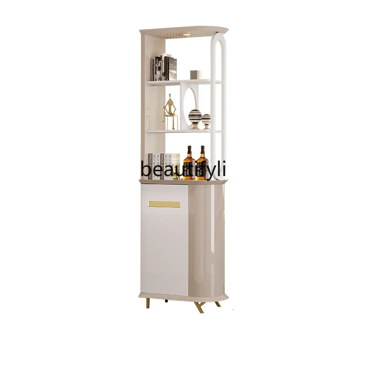 

Light Luxury Entrance Door Hallway Modern Simple Small Apartment Hall Double-Sided Shoe Cabinet Wine Cabinet Integrated Screen