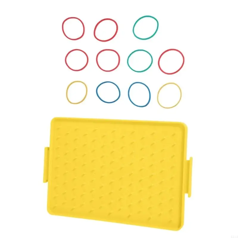 بطاقة Geoboard البلاستيكية للتعلم الهندسي لعبة Pegboard Toy For Kids Classroom Homeschool Use