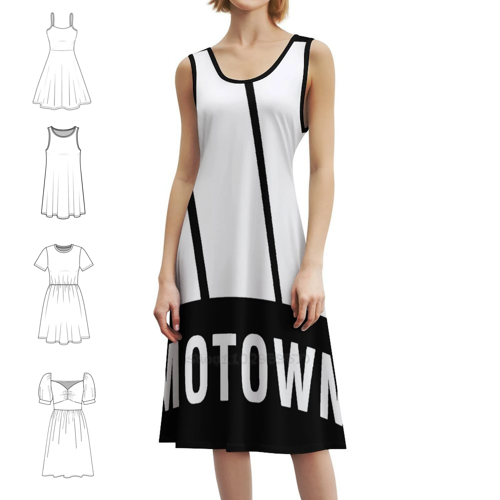 

Motown Records Is An American Record Label Owned By The Preppy Style Mini Dress For Women A-Line Loose Fit Casual Day Dress