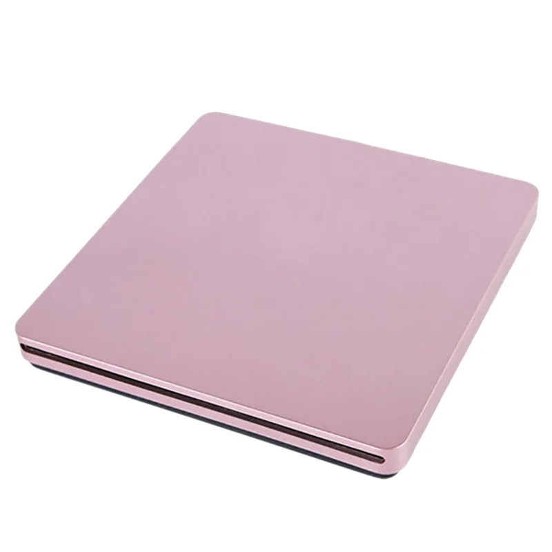 External DVD Drive USB 2.0 Portable CD DVD +/-RW Drive DVD Burner for Laptop Macbook Pro Air Windows 7/8/10 Pink