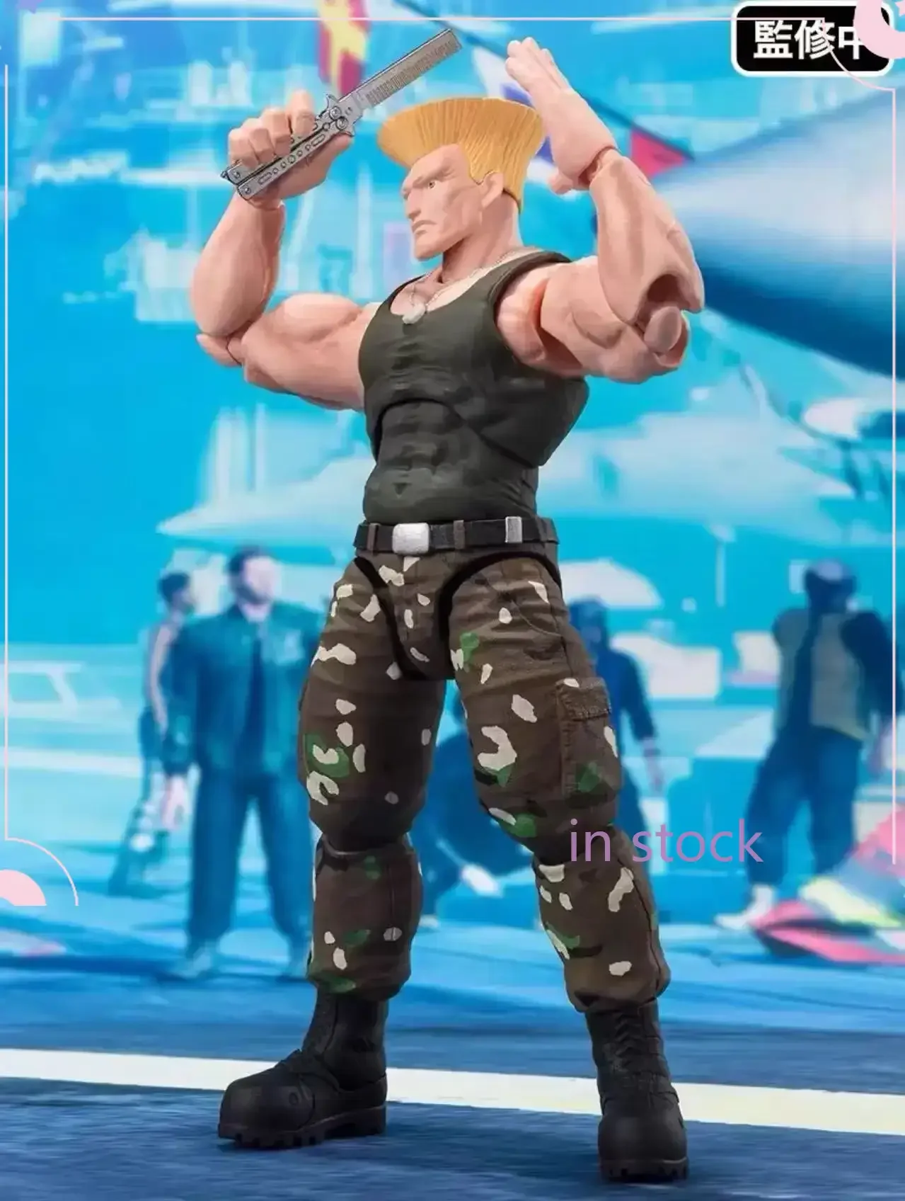 

Bandai SHF Street Fighter 6 Street Fighter 6 Guile Broomhead Американский солдат метла 6-дюймовая подвижная кукла ручной работы аниме серии