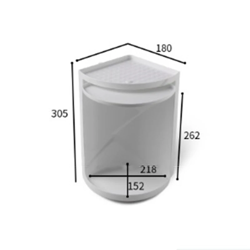 Bathroom 360 Degree Rotating Shelf Kitchen Toilet Shelf Corner Shelf Bathroom Storage Rack Cabinet Multi Layer Storage-A62I