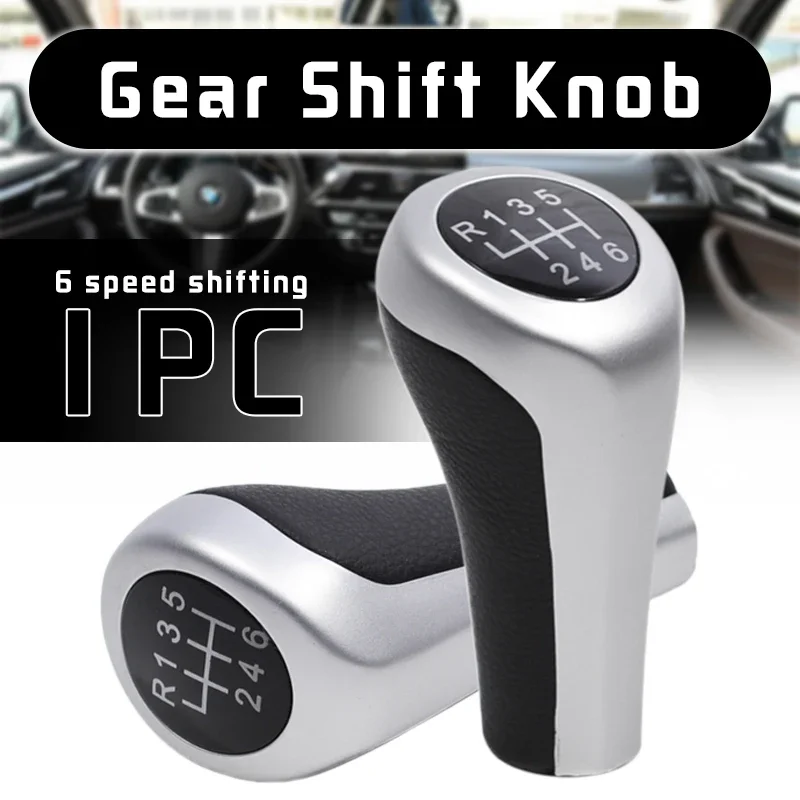 

6 Speed For BMW 1 3 5 6 Series E46 E53 E60 E61 E63 E65 E81 E82 E83 E87 E90 E91 E92 X1 X3 X5 Matt Chromed Gear Shift Knob