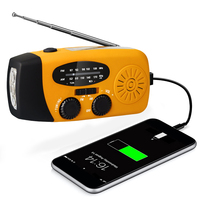 Emergency Hand Crank Radio Solar Powered Radio with LED Flashlight AM/FM Radio Portable Weather Radio for Camping Travel Outdoor