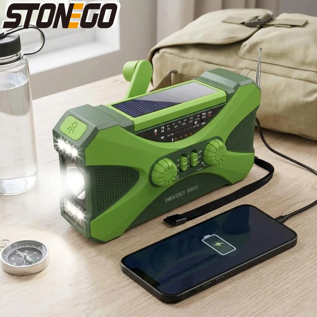 lampe-torche-led-portable-rechargeable-radio-solaire-a-manivelle-10000mah-double-haut-parleur-lumiere-d'urgence-alarme-sos-lanterne-de-camping-et-d'exterieur