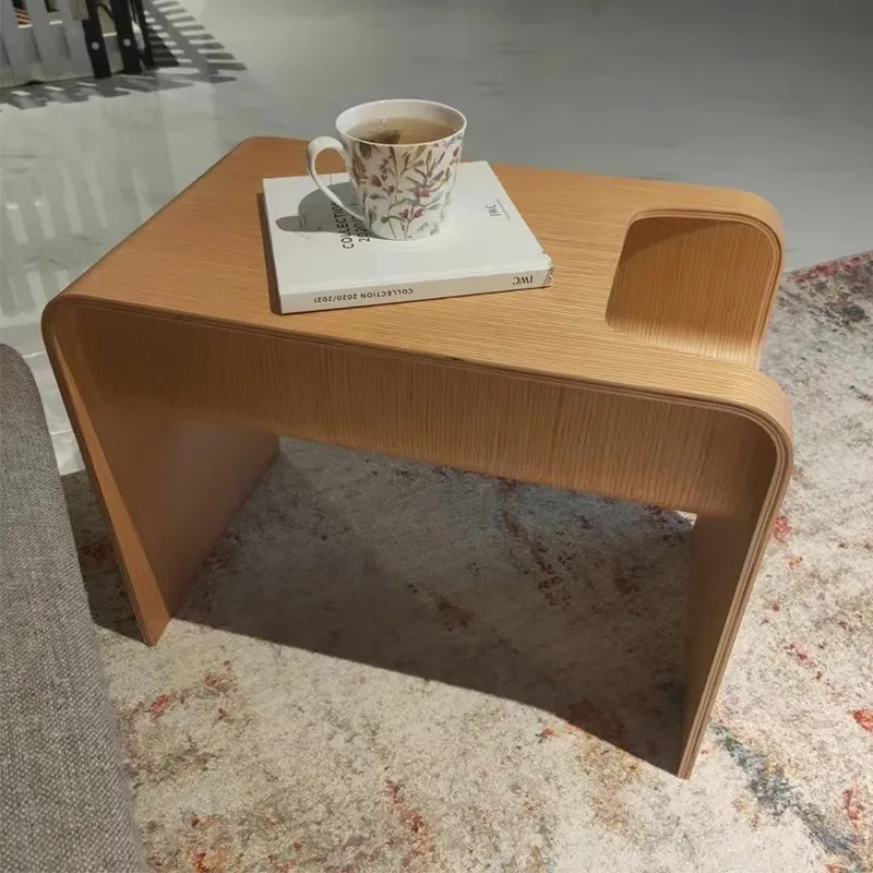 Joylive Solid Wood Material Sofa Side Several Modern Side Cabinet C-type Multi-functional Table for Living Room Bedroom