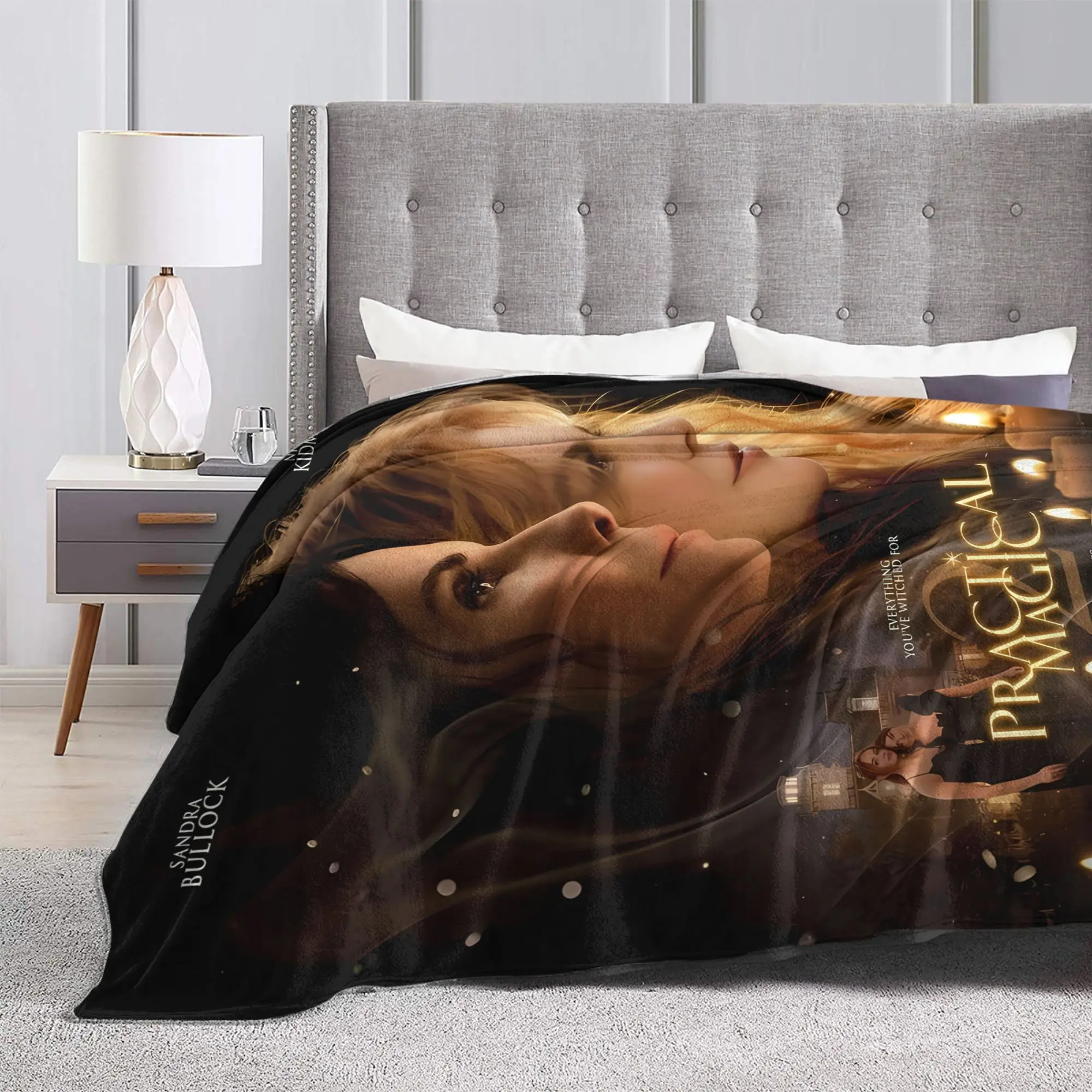 Practical Magic Candlelight Portrait Plush Blanket Girls Boys  Flannel Throw Blanket For Living Room Soft Quality Bedspread Gift