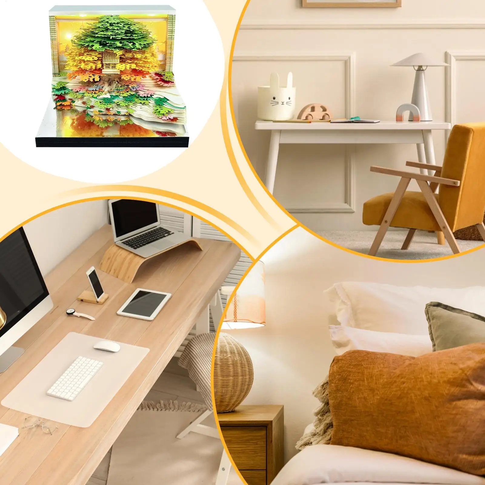 3D Calendar 2026 Tear Away Calendar Tear Away Paper Sculpture Memo Decor Flower Tree Design For Christmas Teacher School Workout