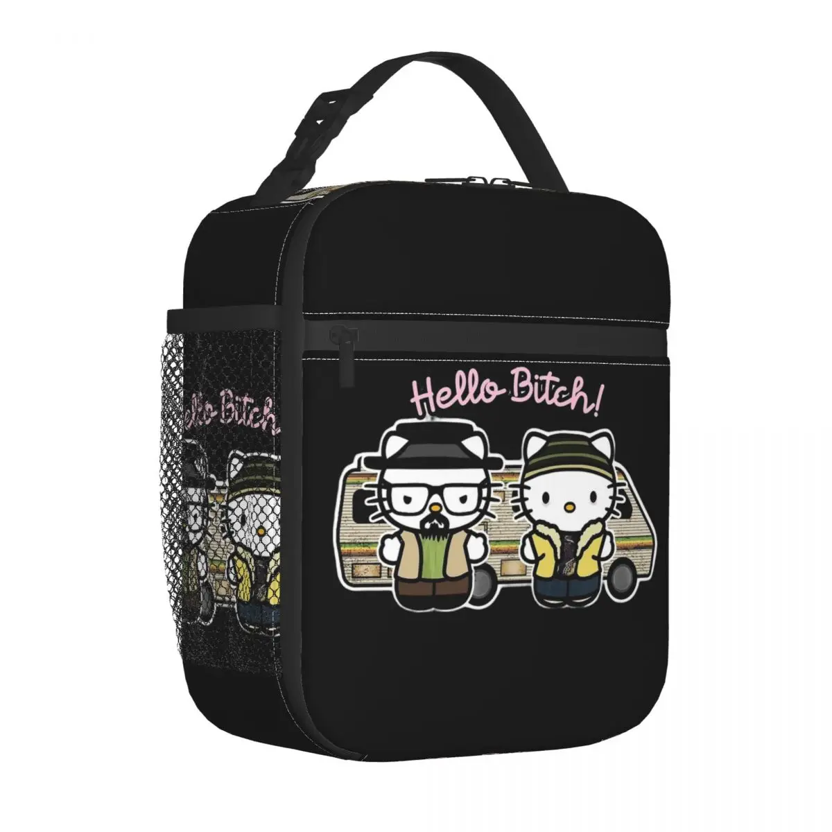 Hello Jesse Breaking Bad Insulated Lunch Bags Thermal Lunch Container Kitty Cartoon Tote Lunch Box Men Women Beach Travel