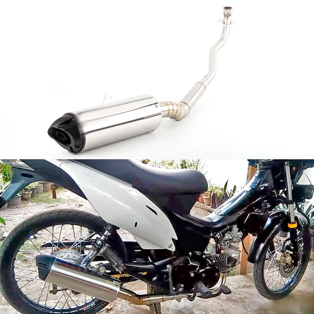 Motorcycle Full Exhaust System Slip On Header Pipe Front Pipe Muffler For XRM125 AND XRM 110