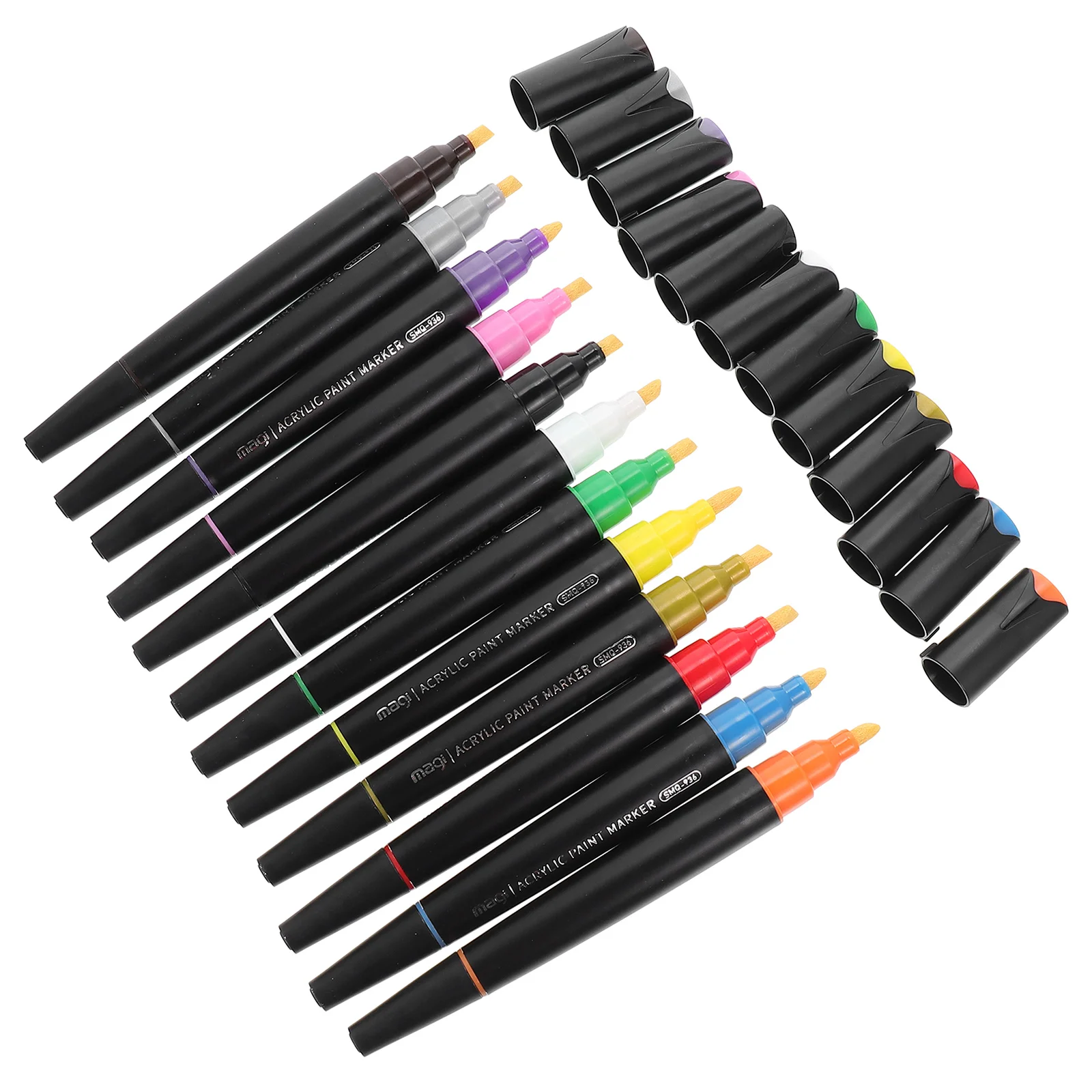

12 Pcs Acrylic Markers Paint Pens Graffiti Household Propylene Multi Function Art Supplies Drawing Tools Gifts