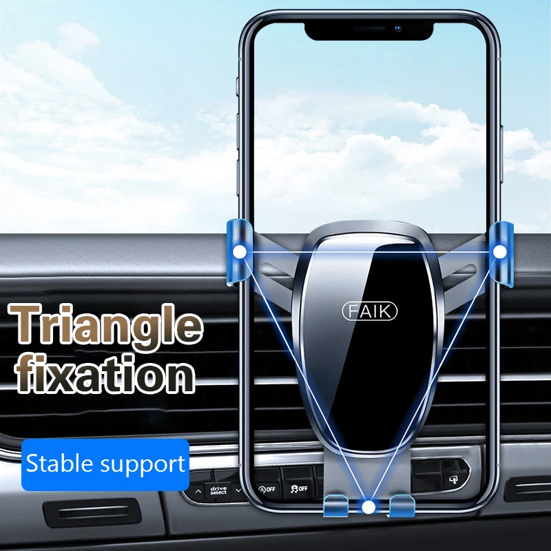 Car Phone Holder Stand Mobile Smartphone Air Vent Gravity Car Mount GPS Support In Car Bracket For IPhone Xiaomi Huawei