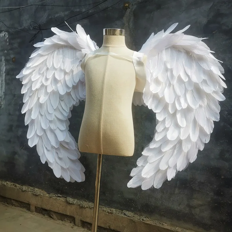 Kids Adult CosPlay Party Swallow White Angel Feather Bird Wings Prop Children Halloween Christmas Party