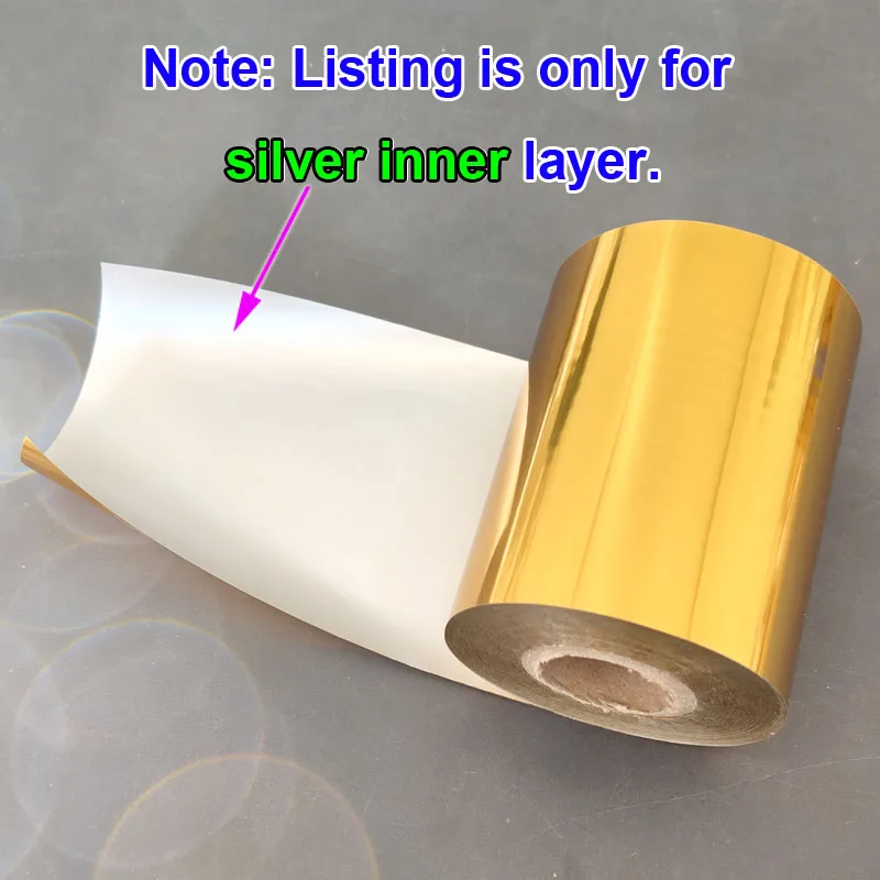 8 cm Heißprägefolie Papier Leder Tuch Paket Box DIY Dekoration Zubehör 120 Meter/Rolle – Detail 1