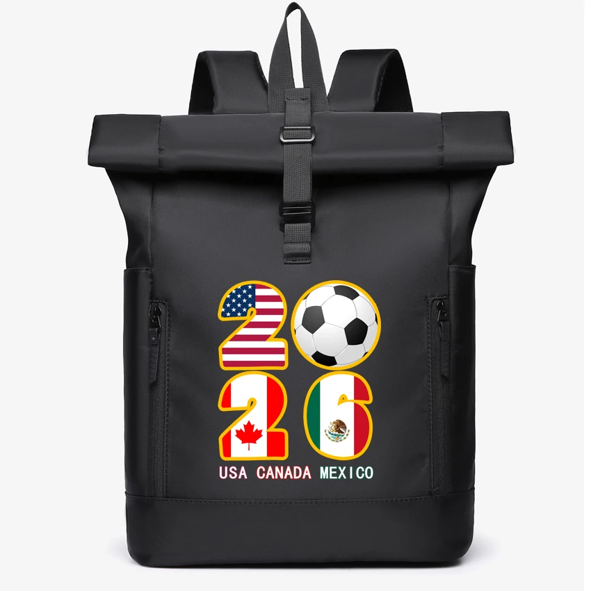 

Travel Backpack Men Large Capacity Waterproof 15.6” Laptop Bag 2026 USA Canada Mexico Soccer Rucksack Cycling Daypack Bag