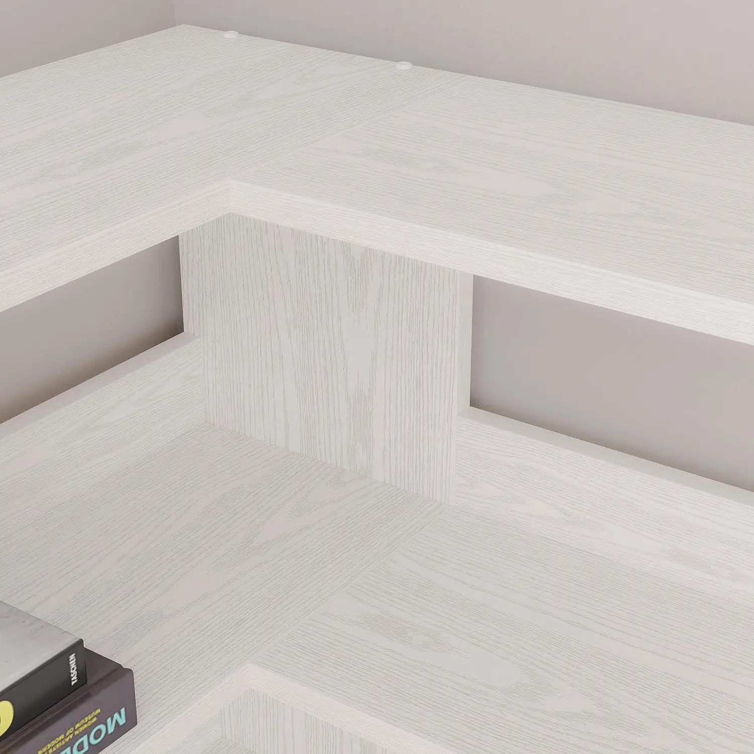 أرفف الكتب IRONCK 6 طبقات مع حواجز صناعية كبيرة الزاوية Etagere خزانة الكتب تخزين رف شاشة لغرفة المعيشة المنزلية #4