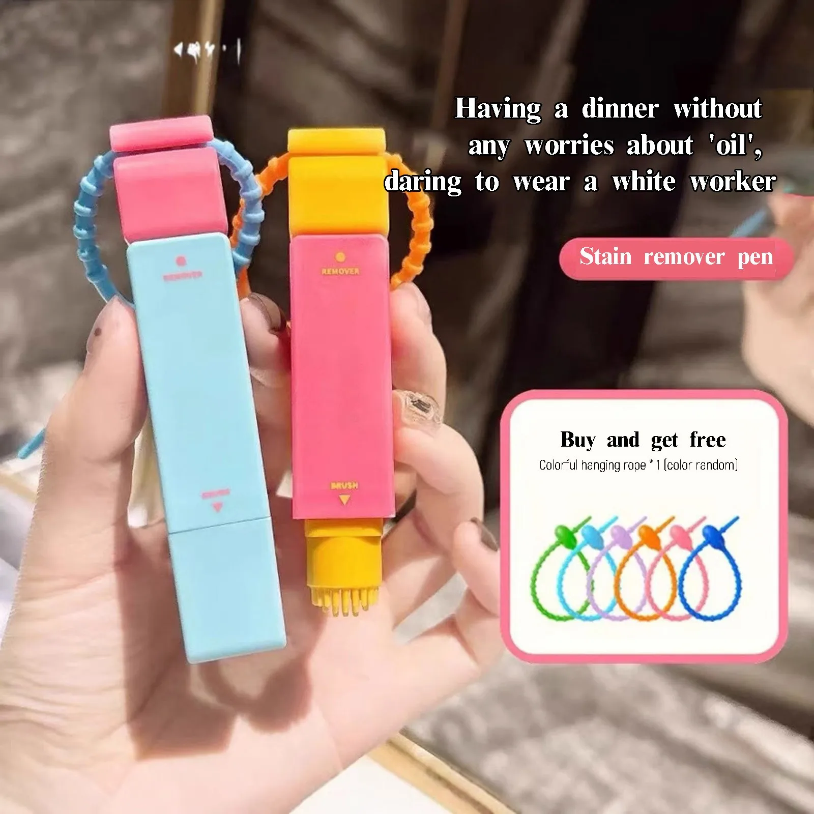 Pequeña pluma desengrasante portátil sin agua de 12ml, quitamanchas instantáneo portátil para uso en emergencias, quitamanchas de ropa blanca