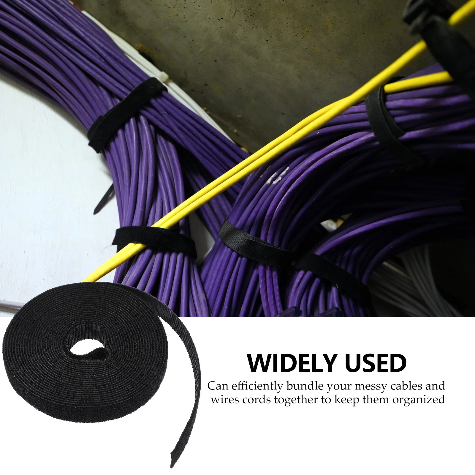 1 لفة 5 متر قابلة لإعادة الاستخدام لإدارة الأسلاك المنظم الربط أداة كابل العلاقات كابل الحبل العلاقات الحبل الأشرطة سلك التعادل الأشرطة #1