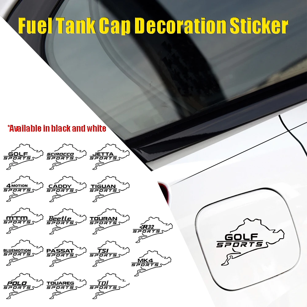 Car Body Sticker Fuel Tank Cap Decoration Decals For Volkswagen VW Golf Polo Tiguan Passat B6 Jetta Touran CADDY GTI Touareg TDI