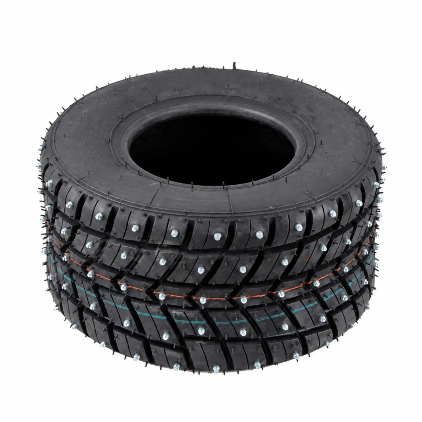 Snow Tire Rubber 5 Inch Hub Studded Deep Groove for Go Kart Winter Glide Vehicle Outdoor Use