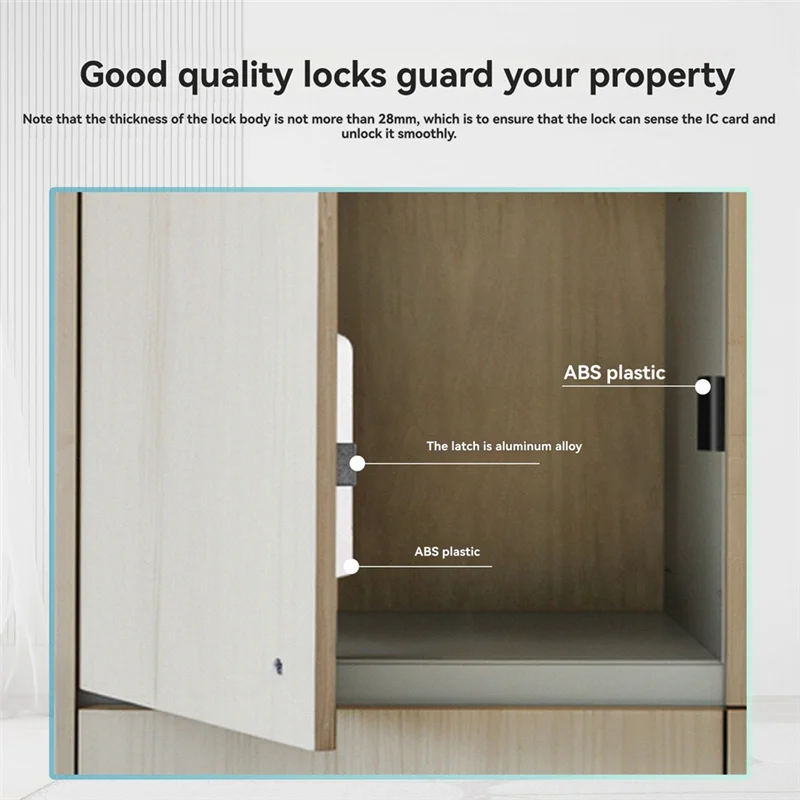 

B27B Bluetooth Smart Cabinet Drawer Lock With Gateway For Wood Door, Tuya IC Card Unlock And App Remote Control Features