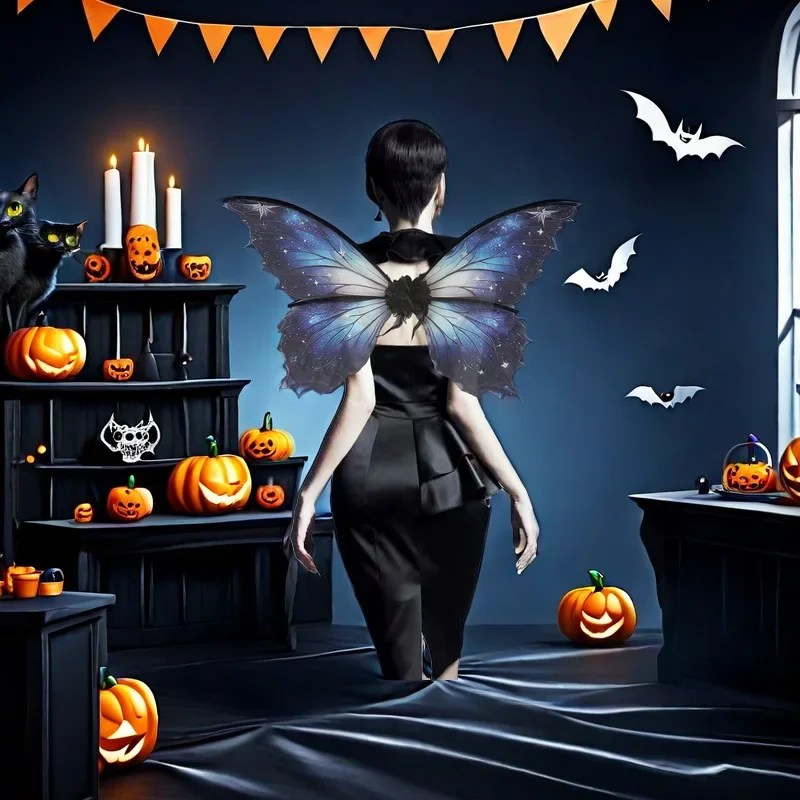 فستان أجنحة الفراشة الجنية للسيدات البالغات، زي جناح الملاك لعيد الهالوين وعيد الميلاد #4