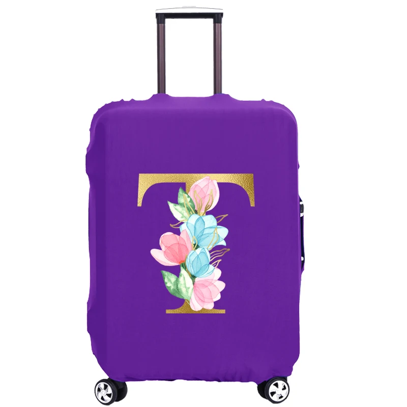 

26 Golden Color Letter Luggage Cover Protective Cover Dust Cover Scratch Resistant Apply To 18''-32'' Suitcase Travel Accessorie