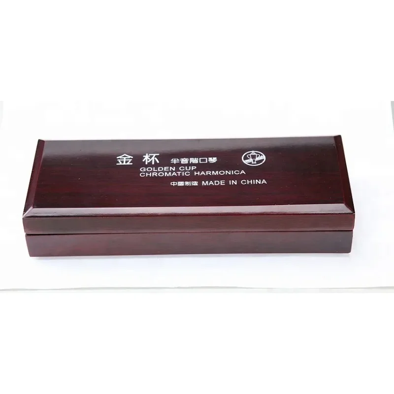 Best Seasound Chromatic Harmonica Wood Case Silver Resin Stainless Steel Professional ABS JH1664 Factory Oem 16 Holes 64 Tones 5
