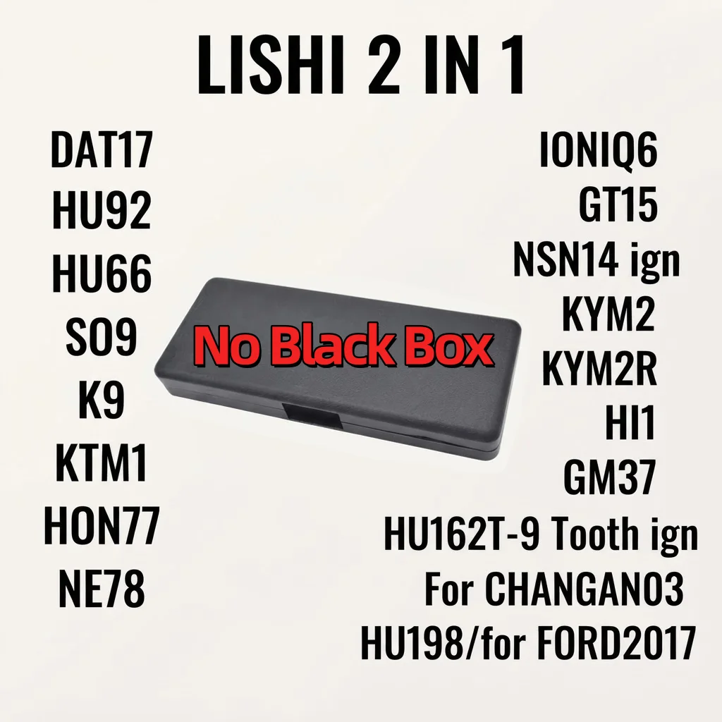 Lishi 2-in-1 DAT17 HU92 HU66 SO9 HU162T-9 Tooth ign K9 KTM1 KTM1 HU198/for FORD2017 HON77 NE78 Decoder Lock Pock Tool