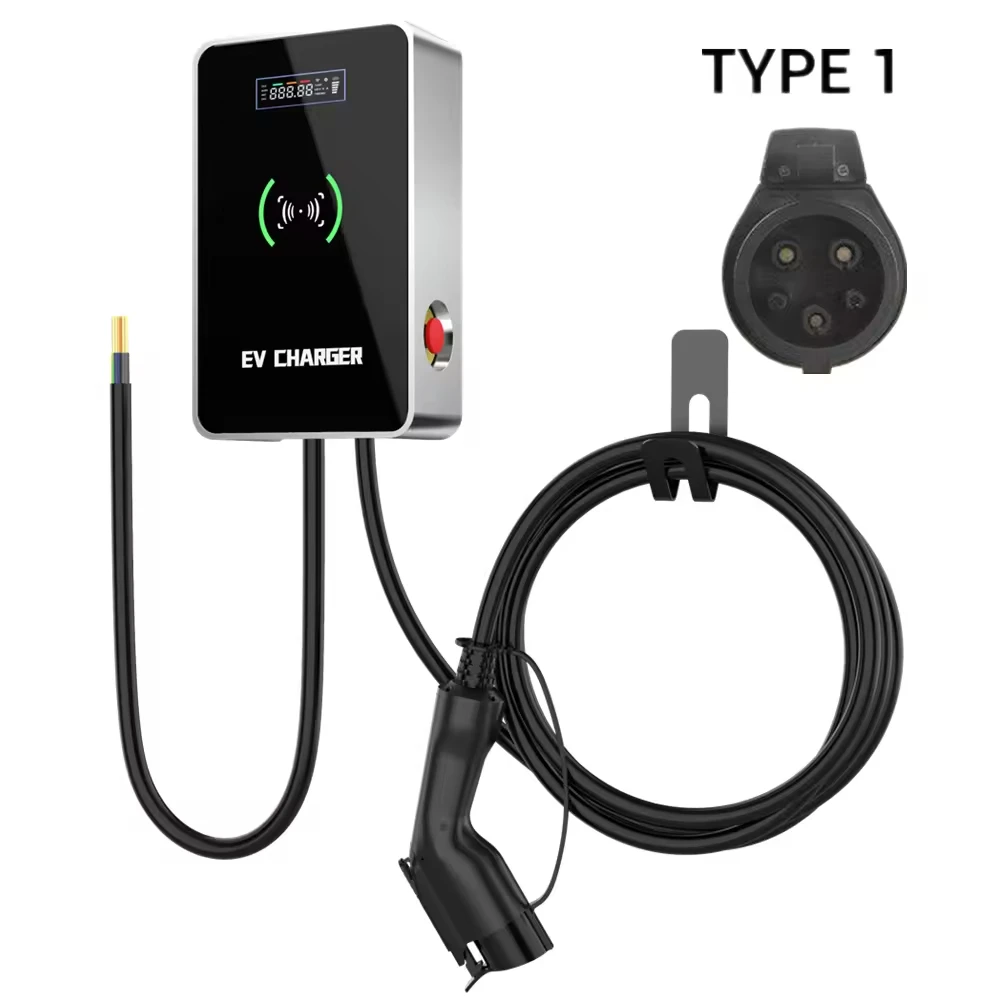 TARY Factory Outlet Wall-mounted AC Charger for Household Use 9/11/17.6KW Plug and Charge TYPE1