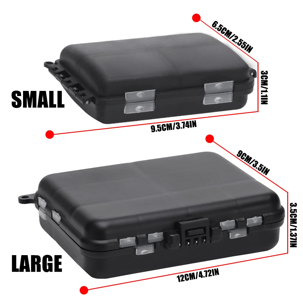 Fishing Tackle Box - Spacious Compartment Organizer with Ultra-Portable Design for Hooks, Lures, Baits, Fishing Accessories