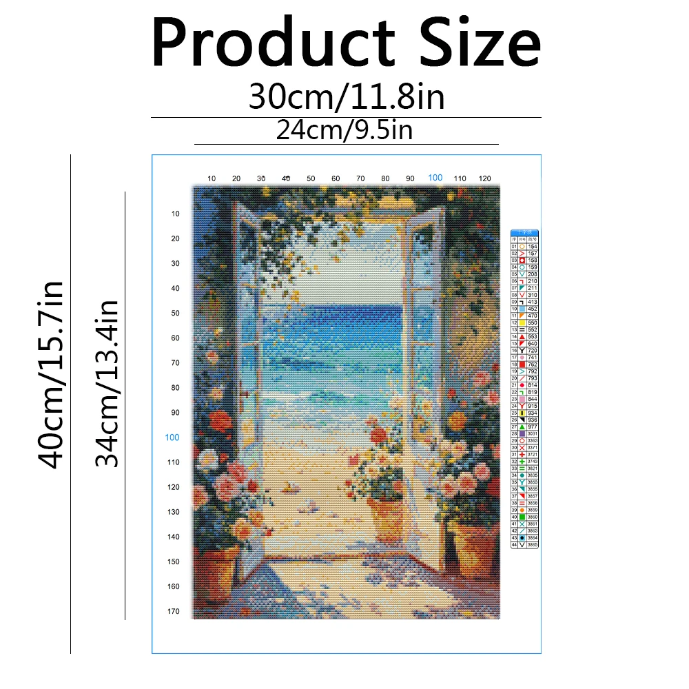 Kit de punto de cruz impreso M - Embroidery Rose Stitch reseña y precio