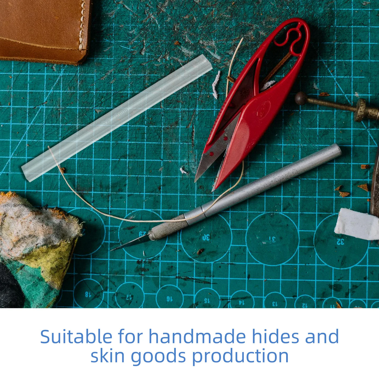 أداة مسطرة فاصل غراء بسحاب من الأكريليك الشفاف المضادة للتدفق لدليل الخياطة اليدوية لتطبيق السحاب السلس #2