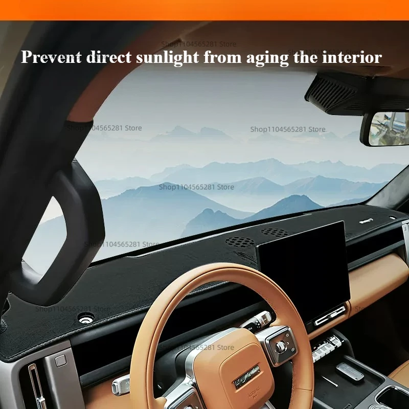 For Chery ICAR V27 Flannel Dashboard Anti-Slip Anti-UV Mat Car Dashboard Cover Pad Dashmat Protect Sunshield Pad Accessories