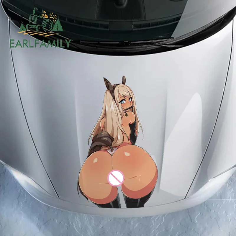 EARLFAMILY 43cm x 26.6cm for Sexy Girl Agawa Ryou Mai Pochi Car Sticker Hentai Waifu Ass Decal Car Goods Racing Drifting Decor