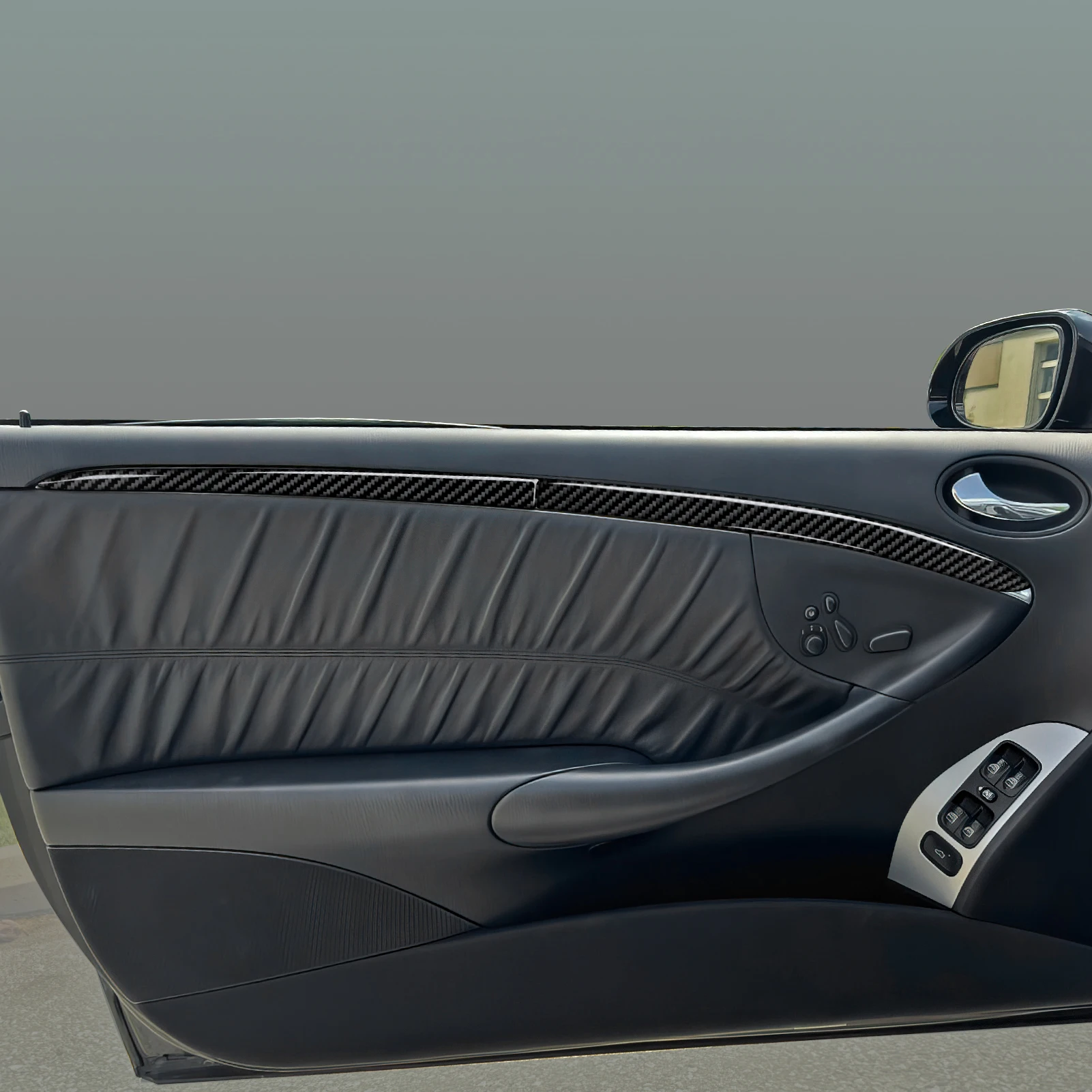 Kohlefaser-Innenaufkleber. Auto-Mittelkonsole Schalthebel-Verkleidung Für Mercedes Benz CLK A209 C209 (2002-2010) Zubehör. – Detail 25