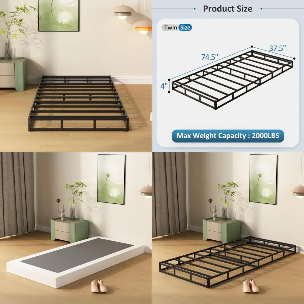 

Прочная 4-дверная пружина с тканью, тихое металлическое основание, простая установка, черный