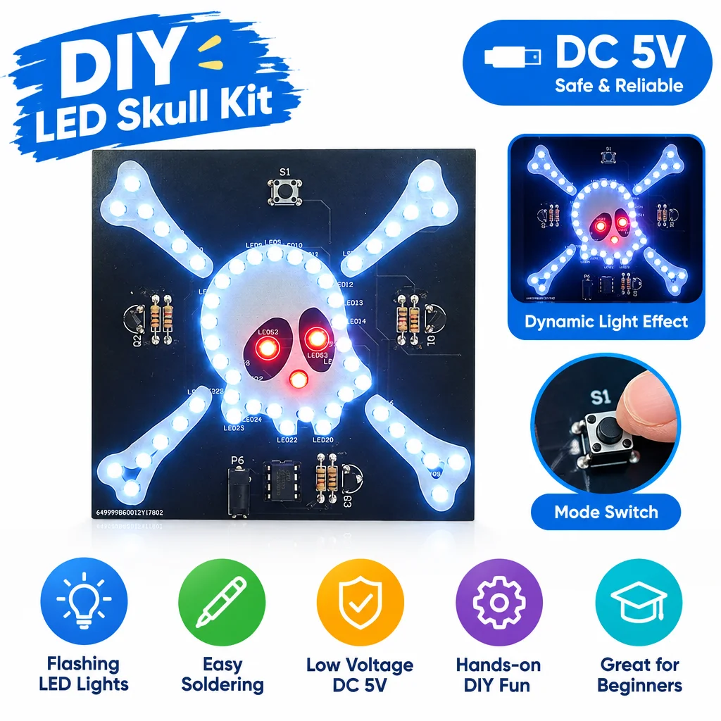 Electronics Project Kit - Kit de soldadura electrónico con luces