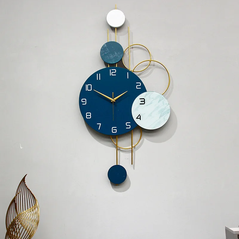 

Light luxury clock wall clock living room creative home decoration wall